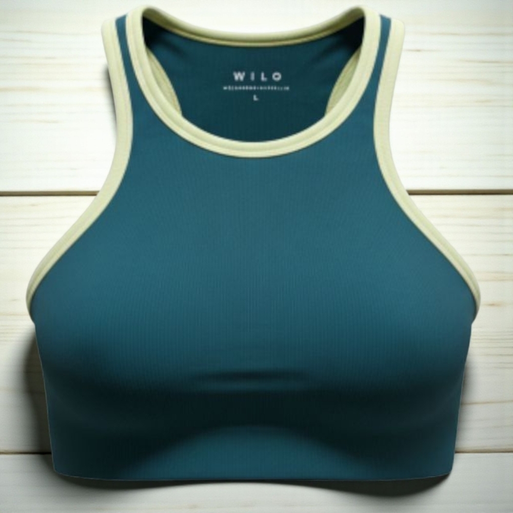 NWOT WILO ( LG ) Australian Crop Work Out Padded Tank Top Sports Bra